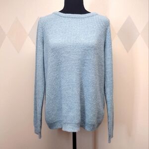 Vero Moda tida wrap back blue tone long sleeve sweater size L